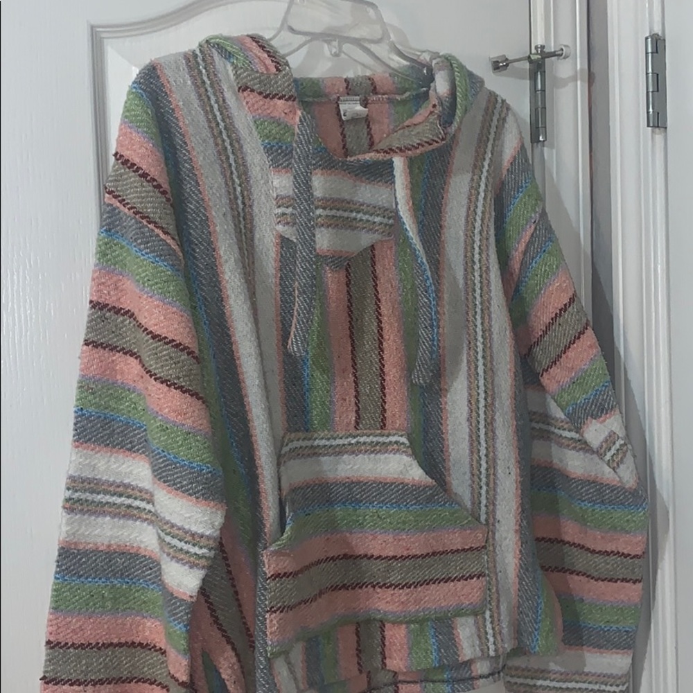 Pink and White Drug Rug